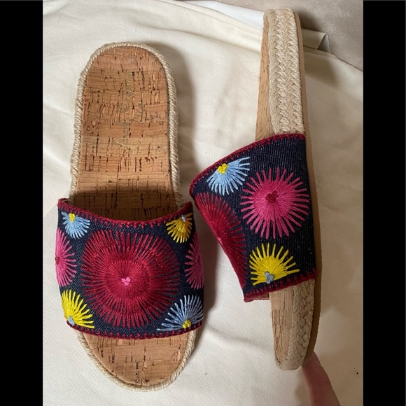 Jack Rodgers Bettina embroidered slide - Picture 3 of 5